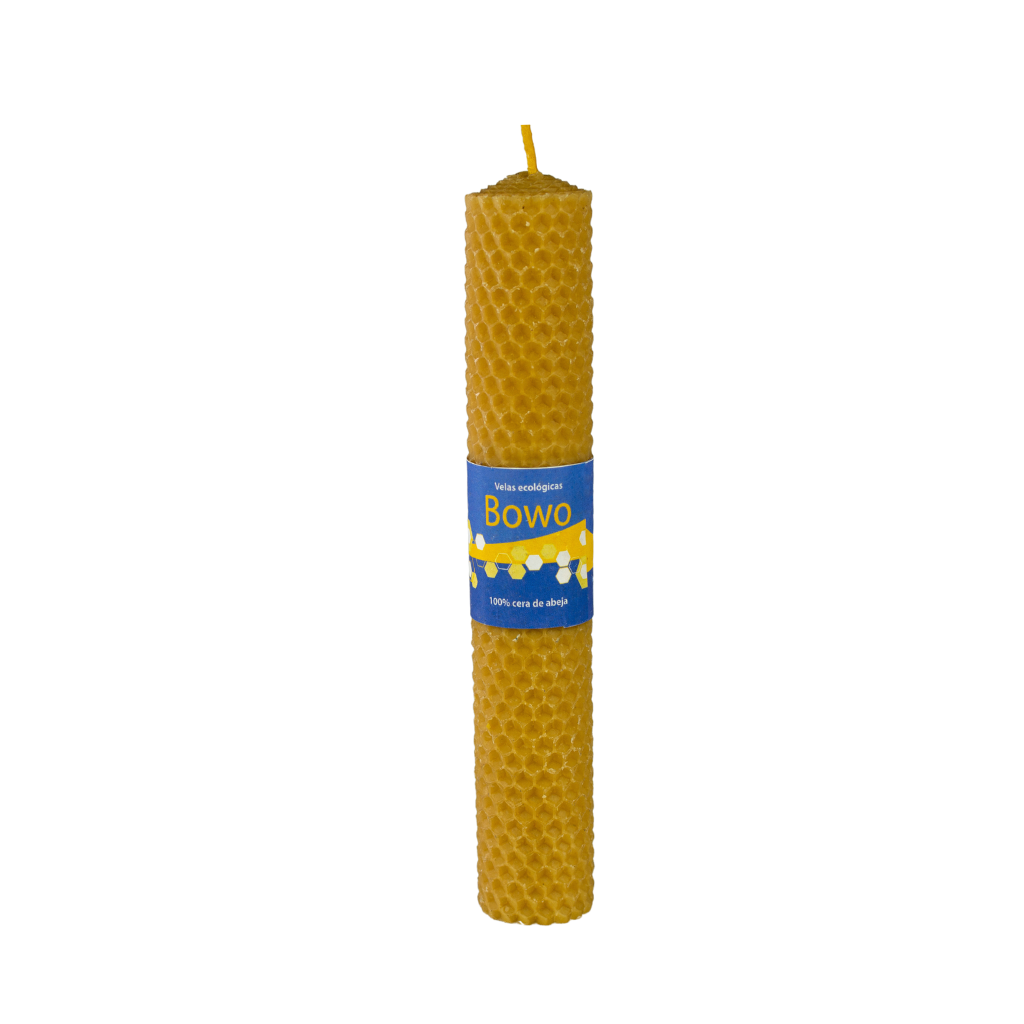 Dúo Velas Naturales - Cera de Abeja pura - 2 tamaños - Bowo